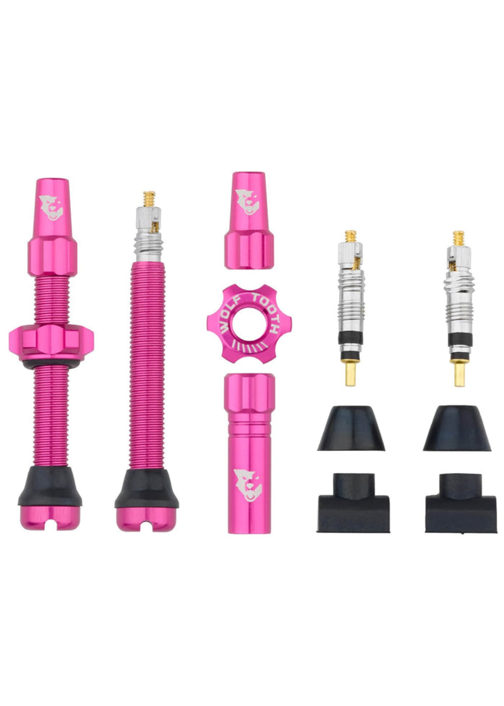 Wolf Tooth Wolf Tooth Tubeless Presta Valve Stem Kit 44mm Pink