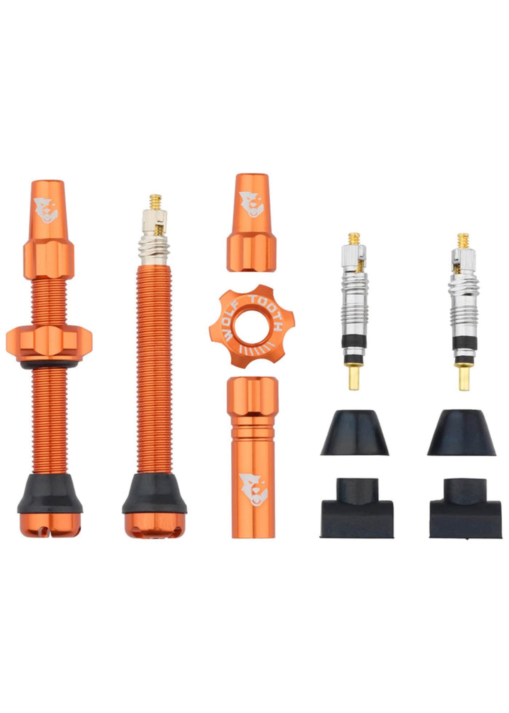 Wolf Tooth Wolf Tooth Tubeless Presta Valve Stem Kit 44mm Orange