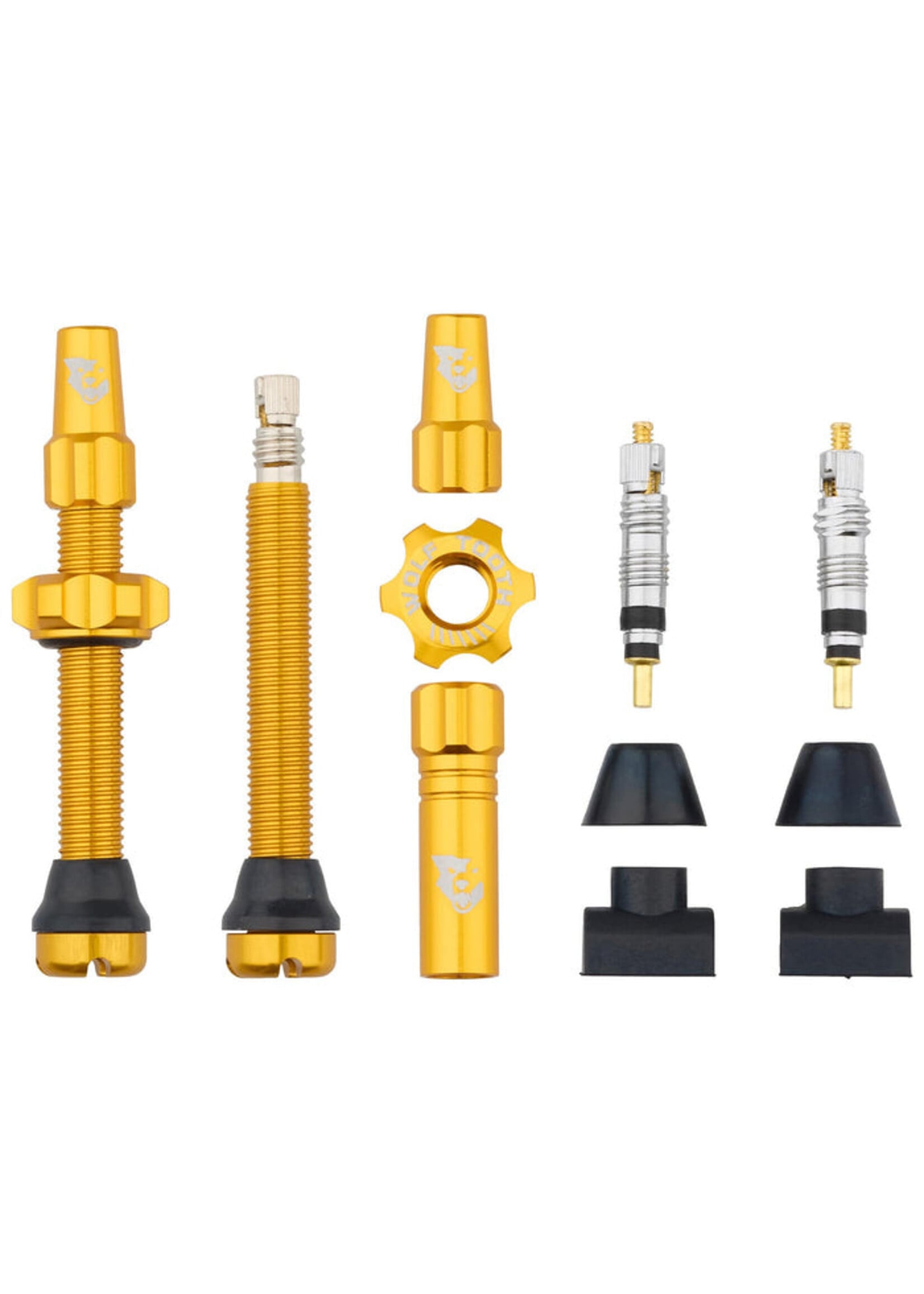 Wolf Tooth Wolf Tooth Tubeless Presta Valve Stem Kit 44mm Gold