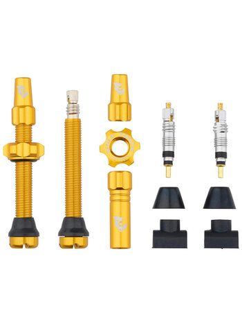 Wolf Tooth Wolf Tooth Tubeless Presta Valve Stem Kit 44mm Gold