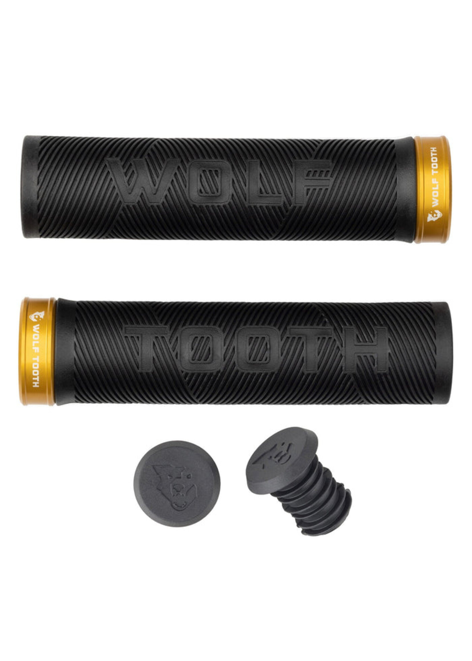 Wolf Tooth LOCK-ON ECHO GRIP - BLACK GRIP WITH GOLD COL