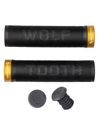 Wolf Tooth LOCK-ON ECHO GRIP - BLACK GRIP WITH GOLD COL