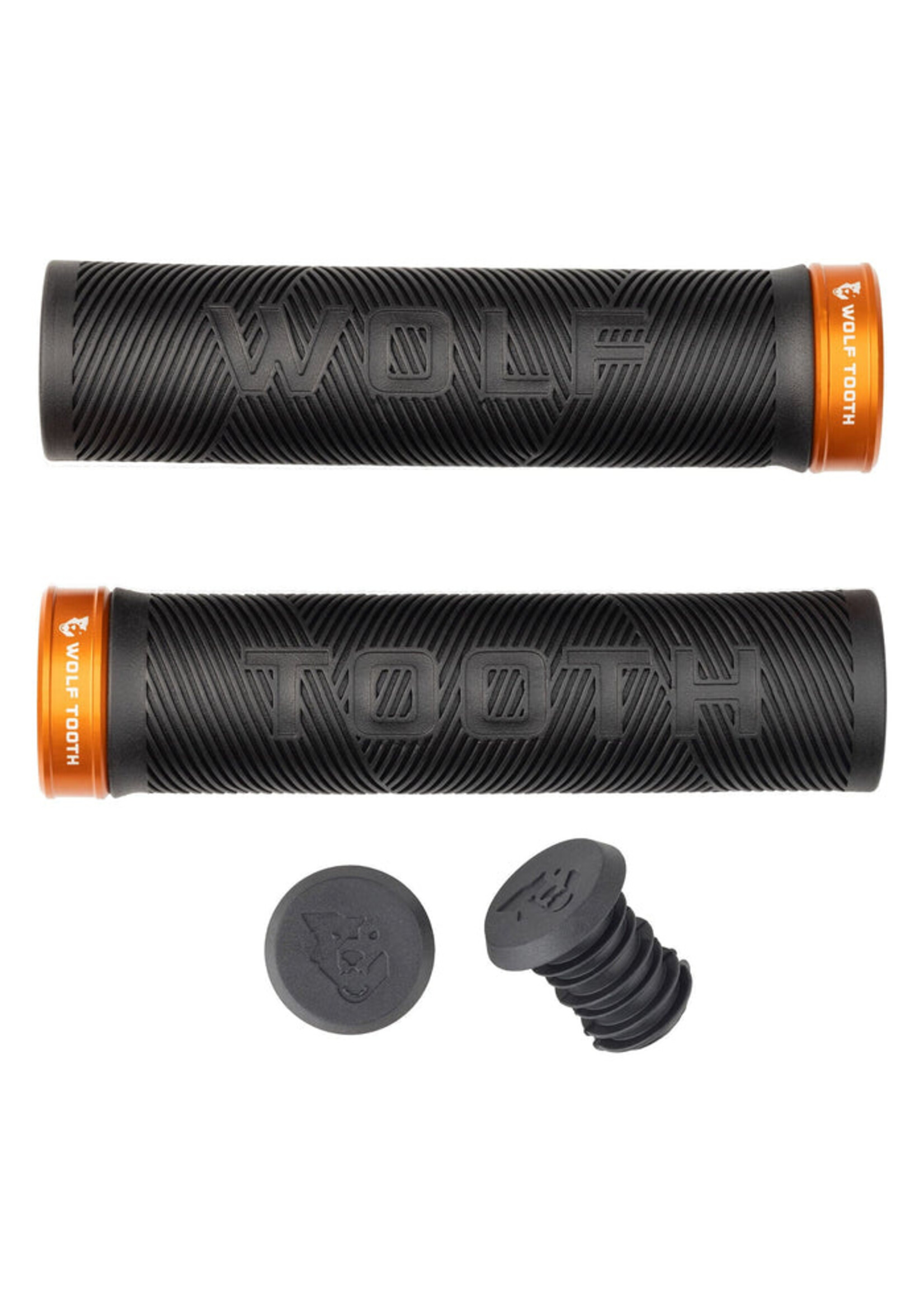 Wolf Tooth LOCK-ON ECHO GRIP BLACK GRIP WITH ORANGE COLLAR