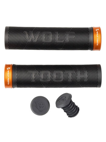 Wolf Tooth LOCK-ON ECHO GRIP BLACK GRIP WITH ORANGE COLLAR