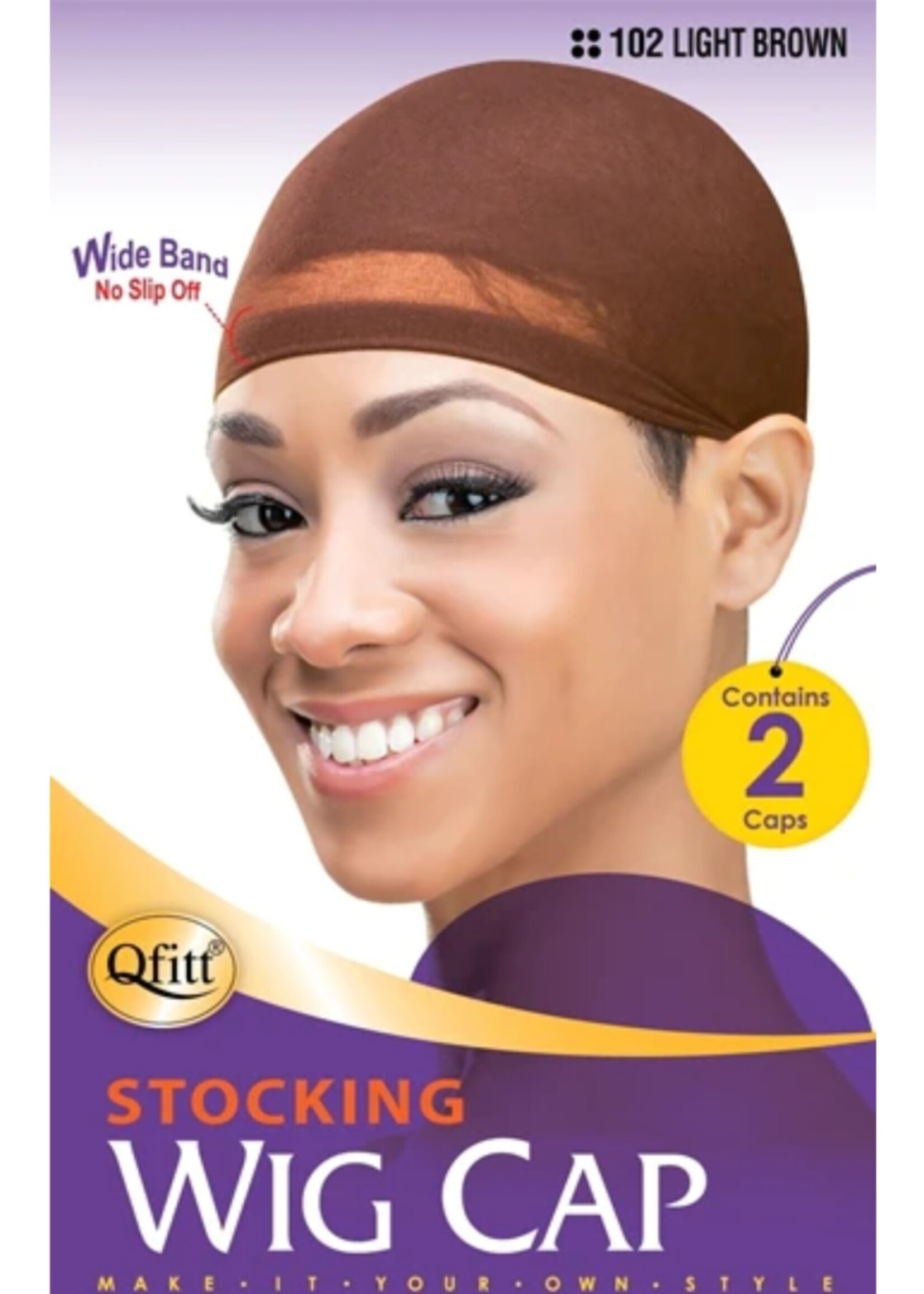 QFitt Wig Cap Light Brown #102