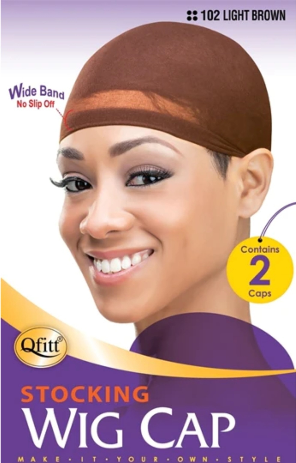 QFitt Wig Cap Brown QFitt Wig Cap Brown