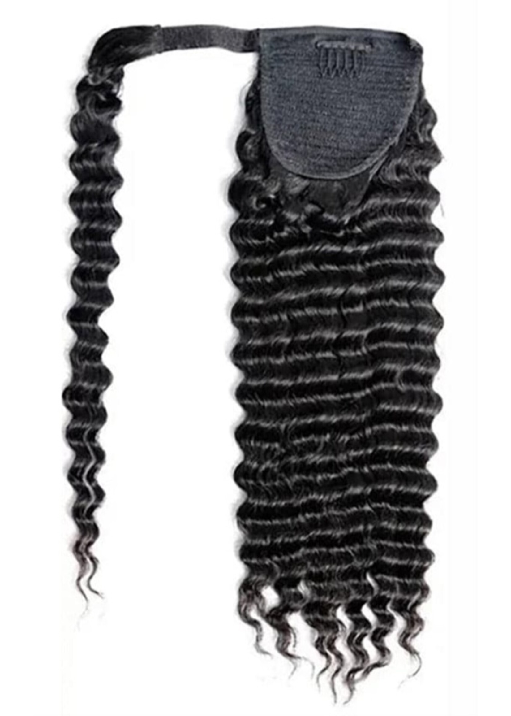 Human Wrap Ponytail Deep Wave 14"