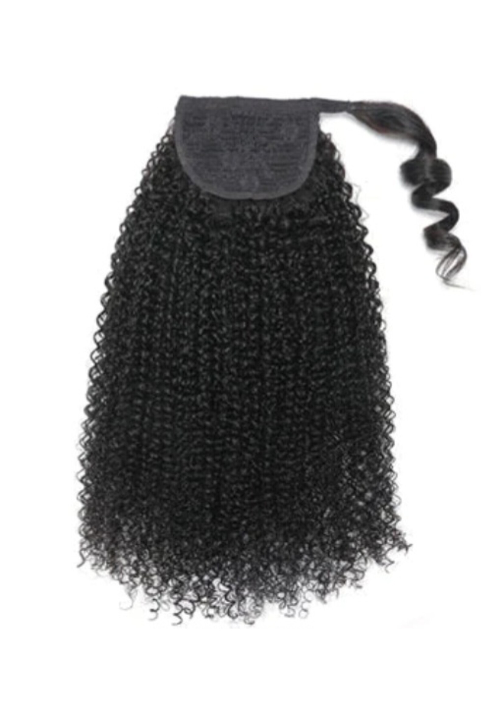 Human Wrap Ponytail Afro Curly 14"