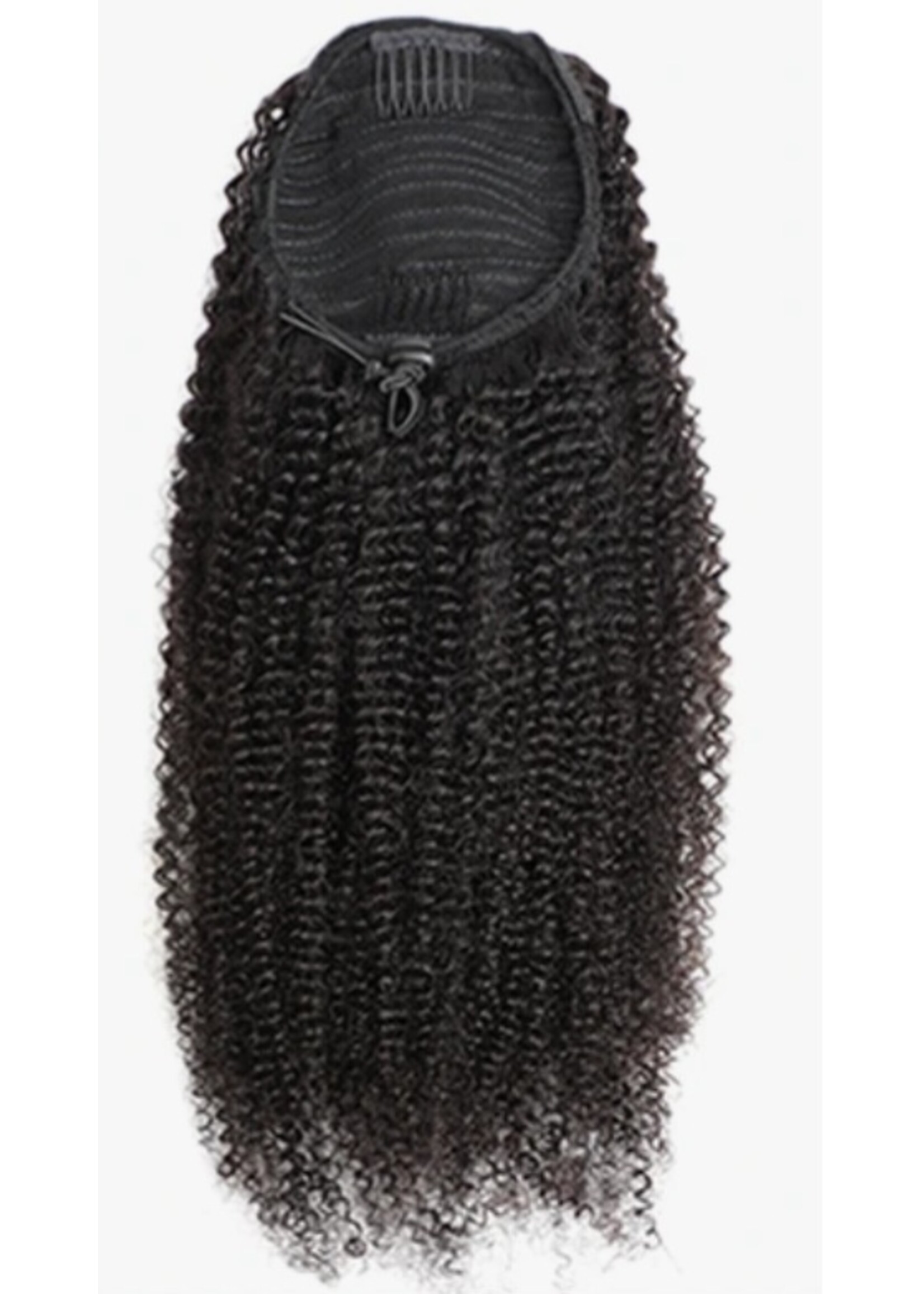 Beatitudes Human Drawstring Ponytail Kinky Curly 18"