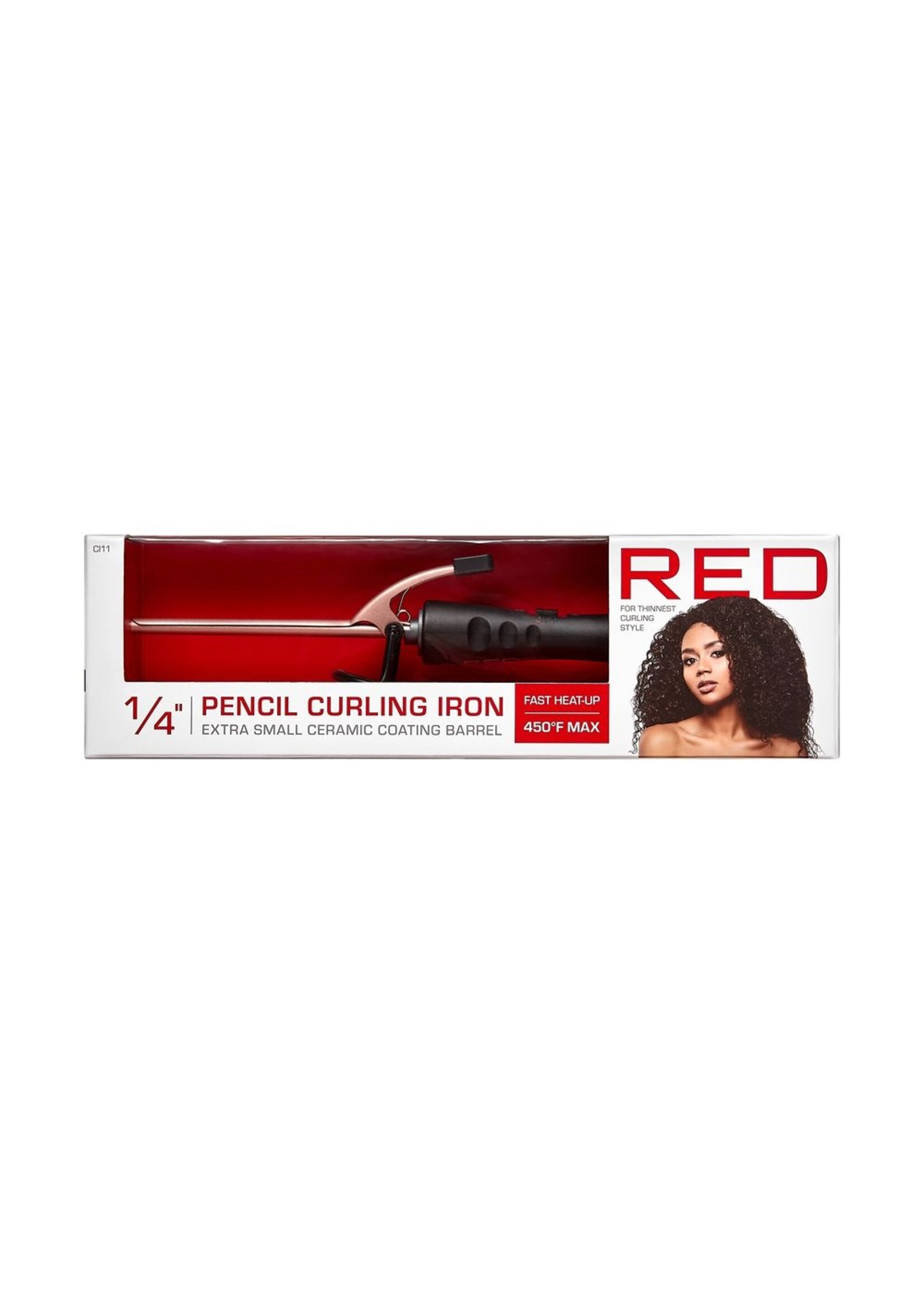 Red 1/4Pencil Curling Iron CI11