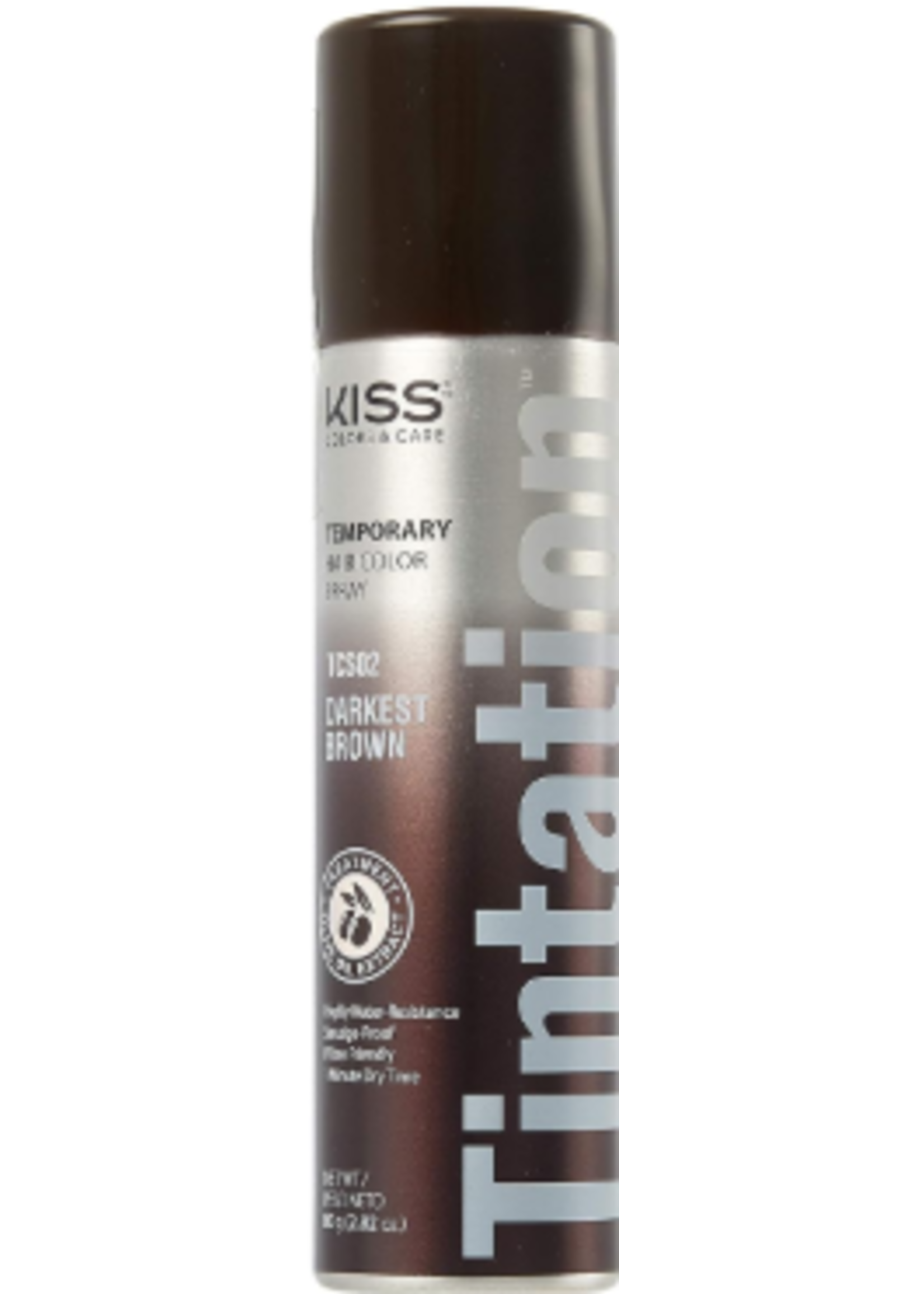 Kiss Ivy RED Tintation Color Spray Darkest Brown TCS02 2.8oz