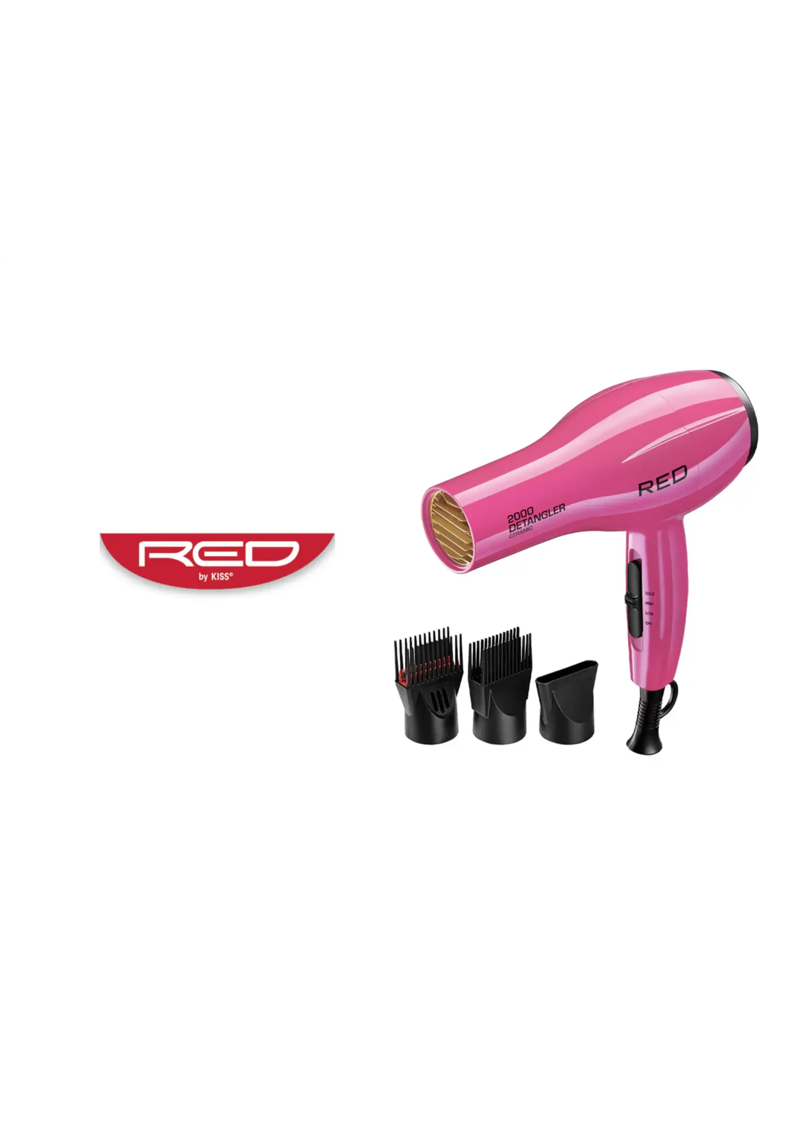 Red Detangler Blow Dryer 2000 Pink BD12100