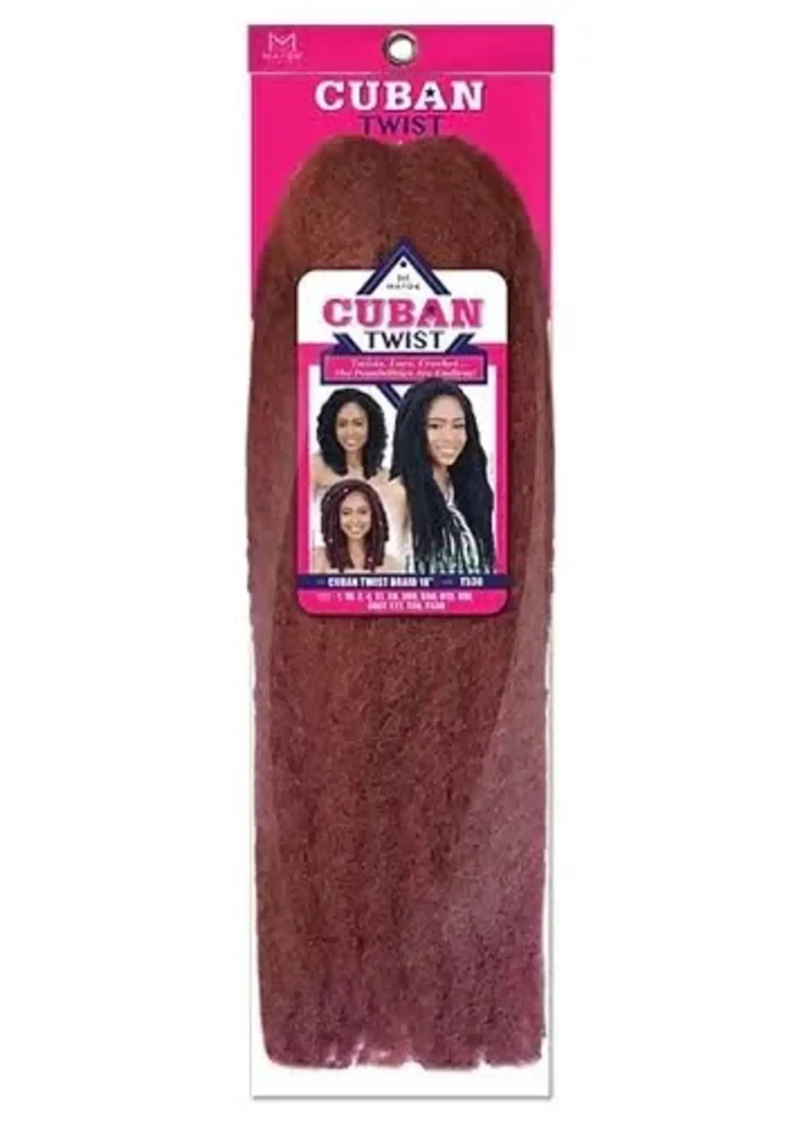 Mayde Cuban Twist Braid 18" Clr