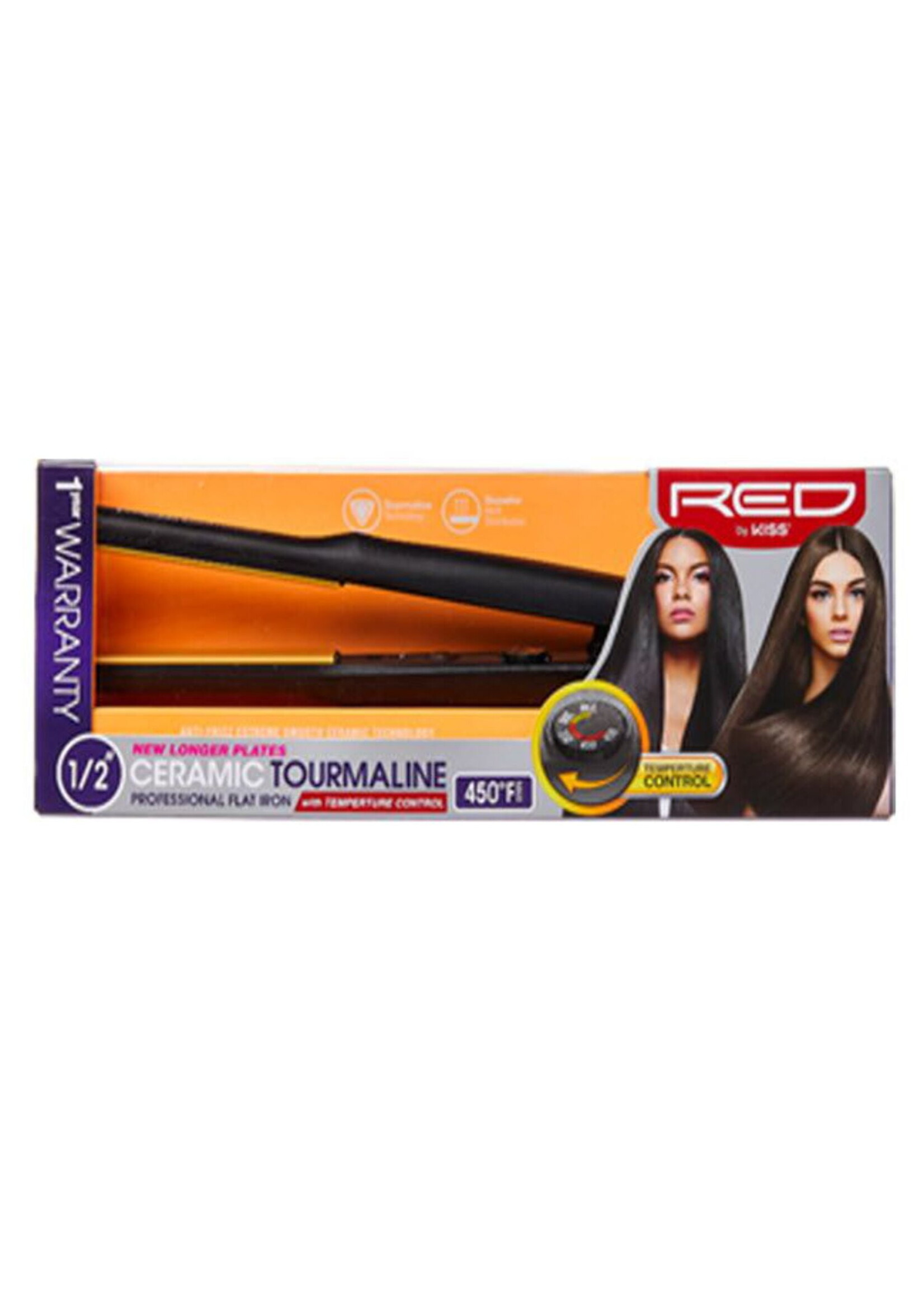 RED Ceramic Tourmaline Flat Iron 1/2" FI050TN050