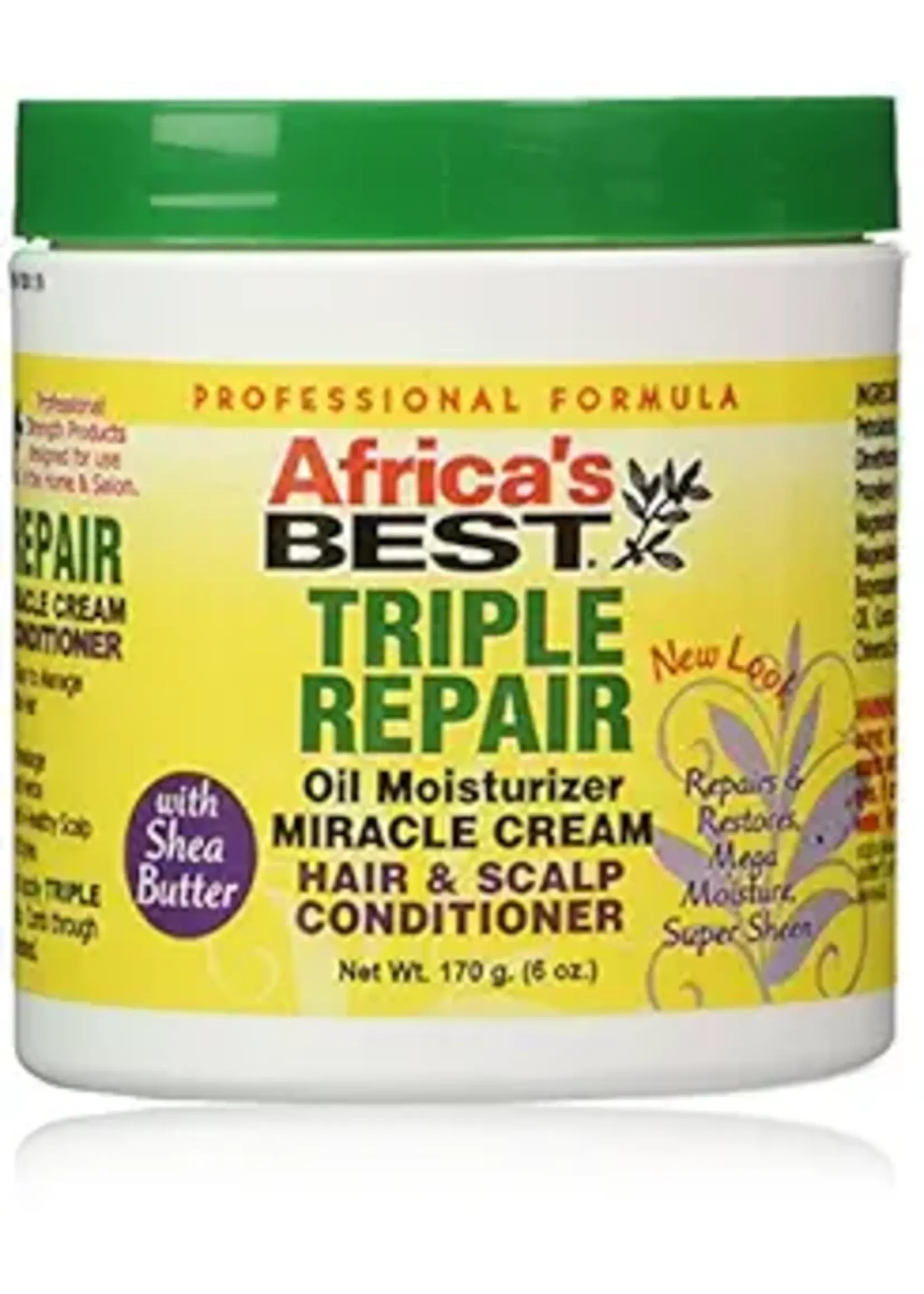 Africas Best Triple Repair Miracle Cream Hair Scalp 6oz