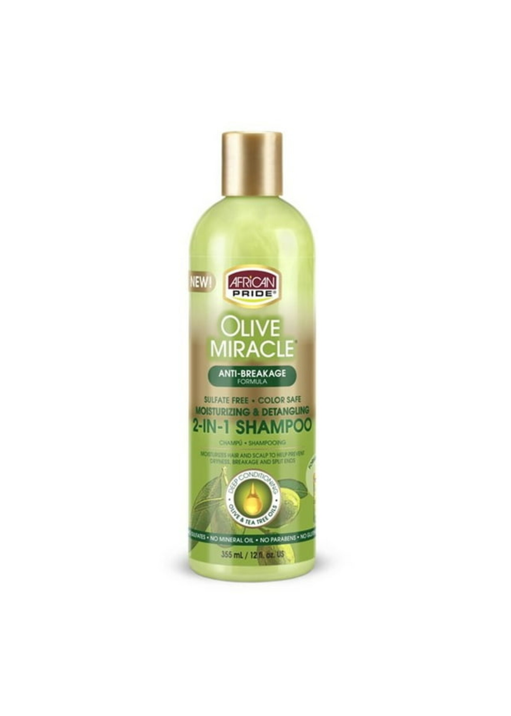 African Pride Olive 2n1 Miracle Shampoo/Conditioning 12oz