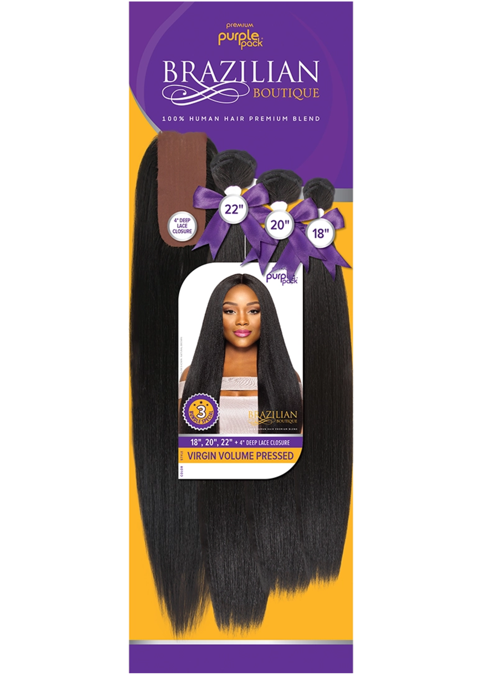 Outre Purple Pack Virgin Sleek Pressed 18'20'22 Clr DR27