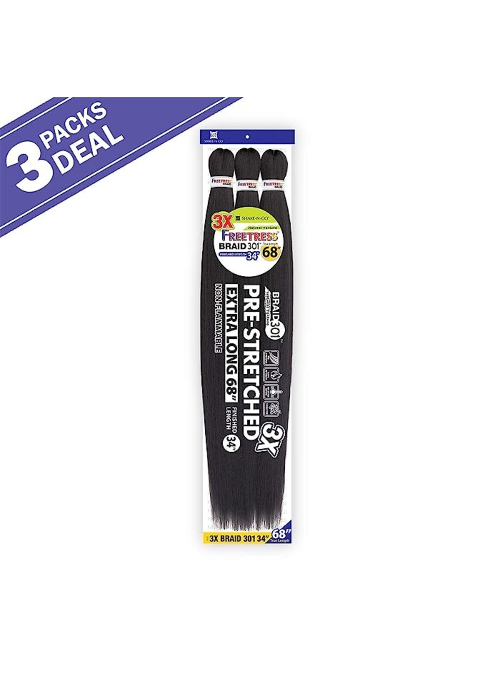 SNG Freetress 3X 301 Pre-stretched 56"