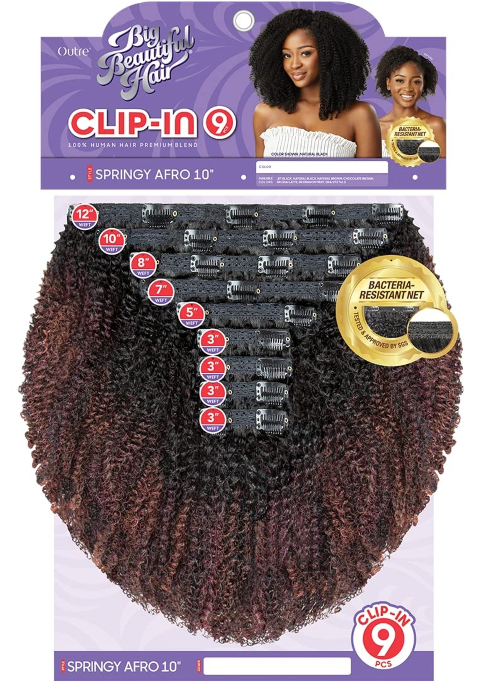 Outre Outre Big Beautiful Hair Clip-In Springy Afro 10"