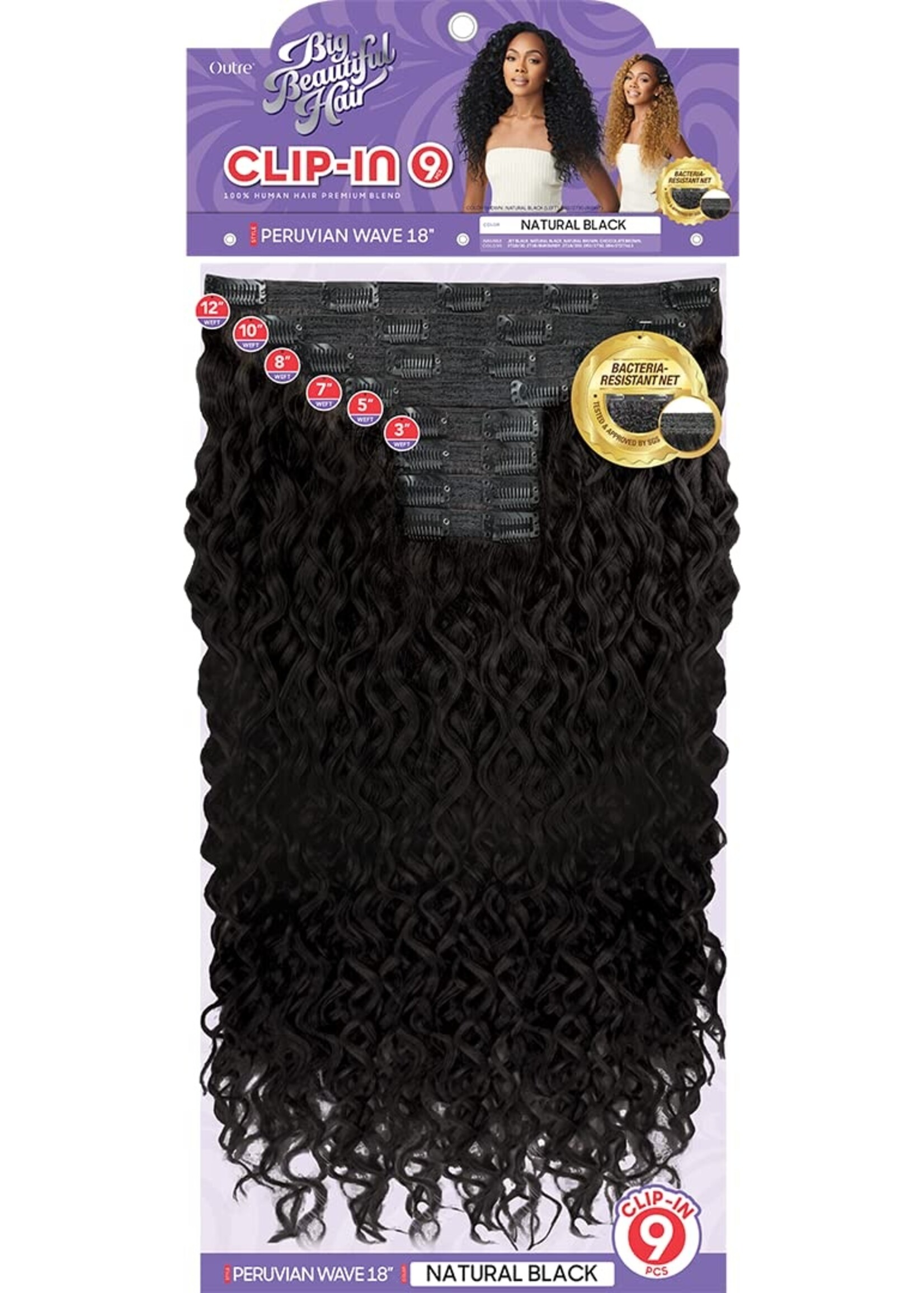 Outre Outre Big Beautiful Hair Clip-In Peruvian Wave 18"