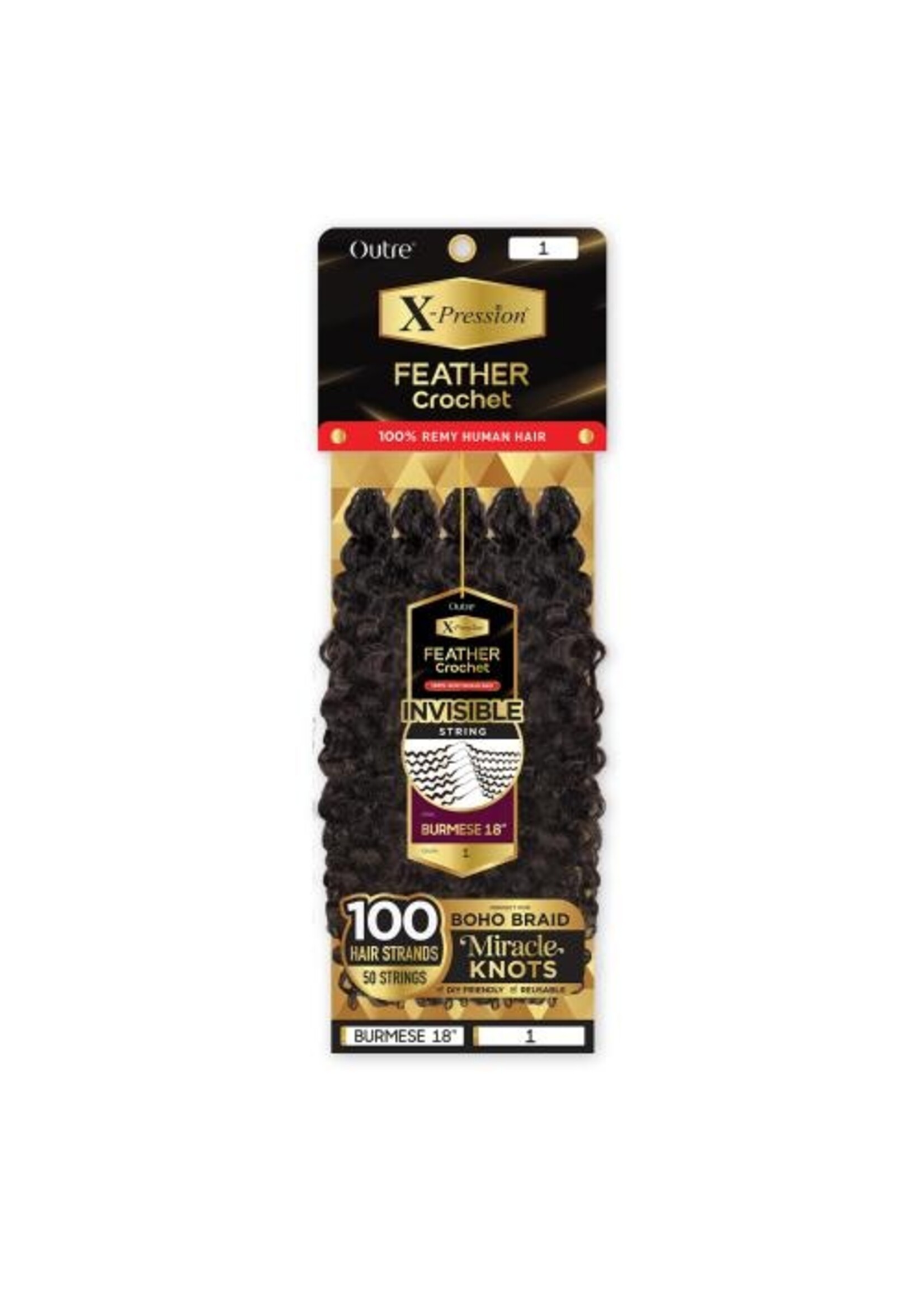 Outre Outre Human Feather Crochet Burmese  18"