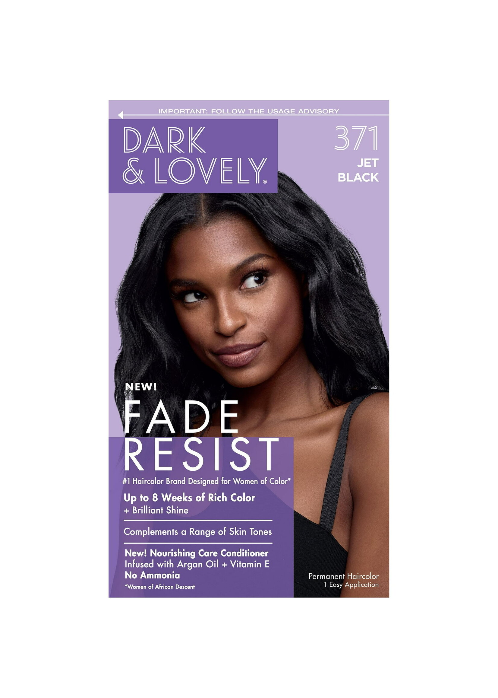 Dark & Lovely Hair Color 371 Jet Black
