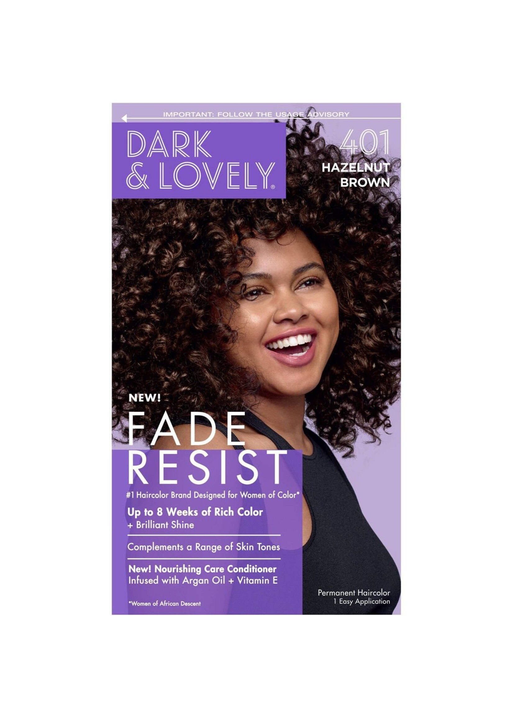 Dark & Lovely Hair Color 401 Hazelnut Brown