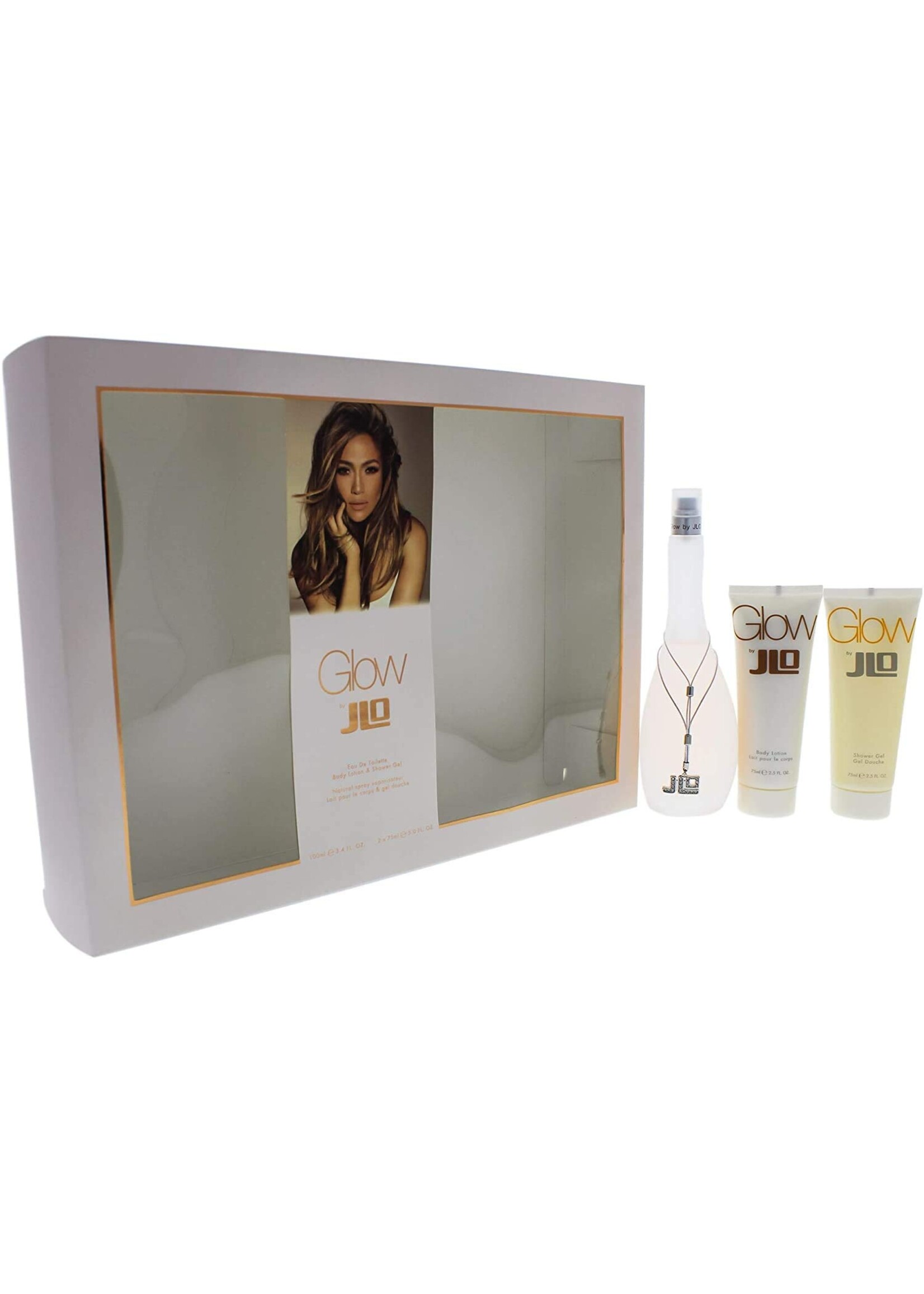 JLo Glow 3pc Set Perfume Spray Lotion Shower Gel