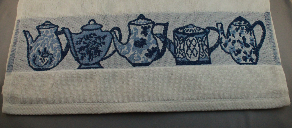 Gift Items Tea Towel with Teapot Border Design