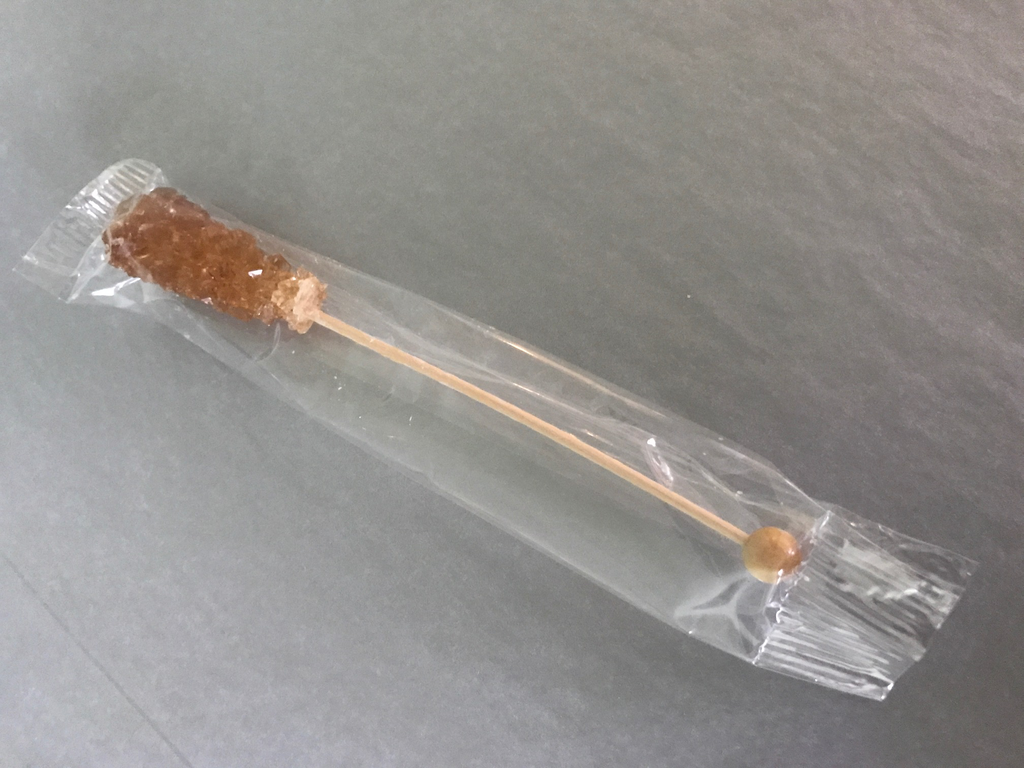 Tea products Sugar Candy Stick, Brown, Single Wrapped