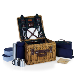 Gift Items PICNIC TIME 'Canterbury' English Style Picnic Basket with Deluxe Service for Two