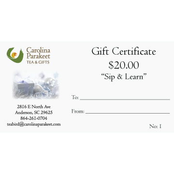 Service Gift Certificate $20.00
