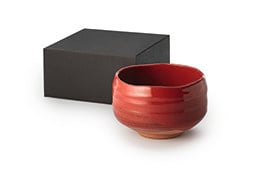 Matcha bowl "Kotarou" ceramics  red