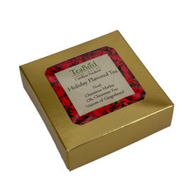 Gold box with 4 tea samples