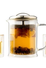 Tea Ware 3pc Double Wall Tea Strainer/Tea Cup Set