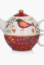 Tea Ware Folk Art Inspired Ceramic Tea for One