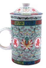 Tea Ware Ceramic Strainer Mug (Green)