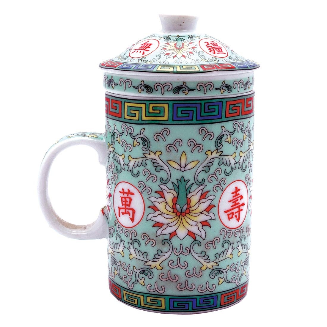 Tea Ware Ceramic Strainer Mug (Green)