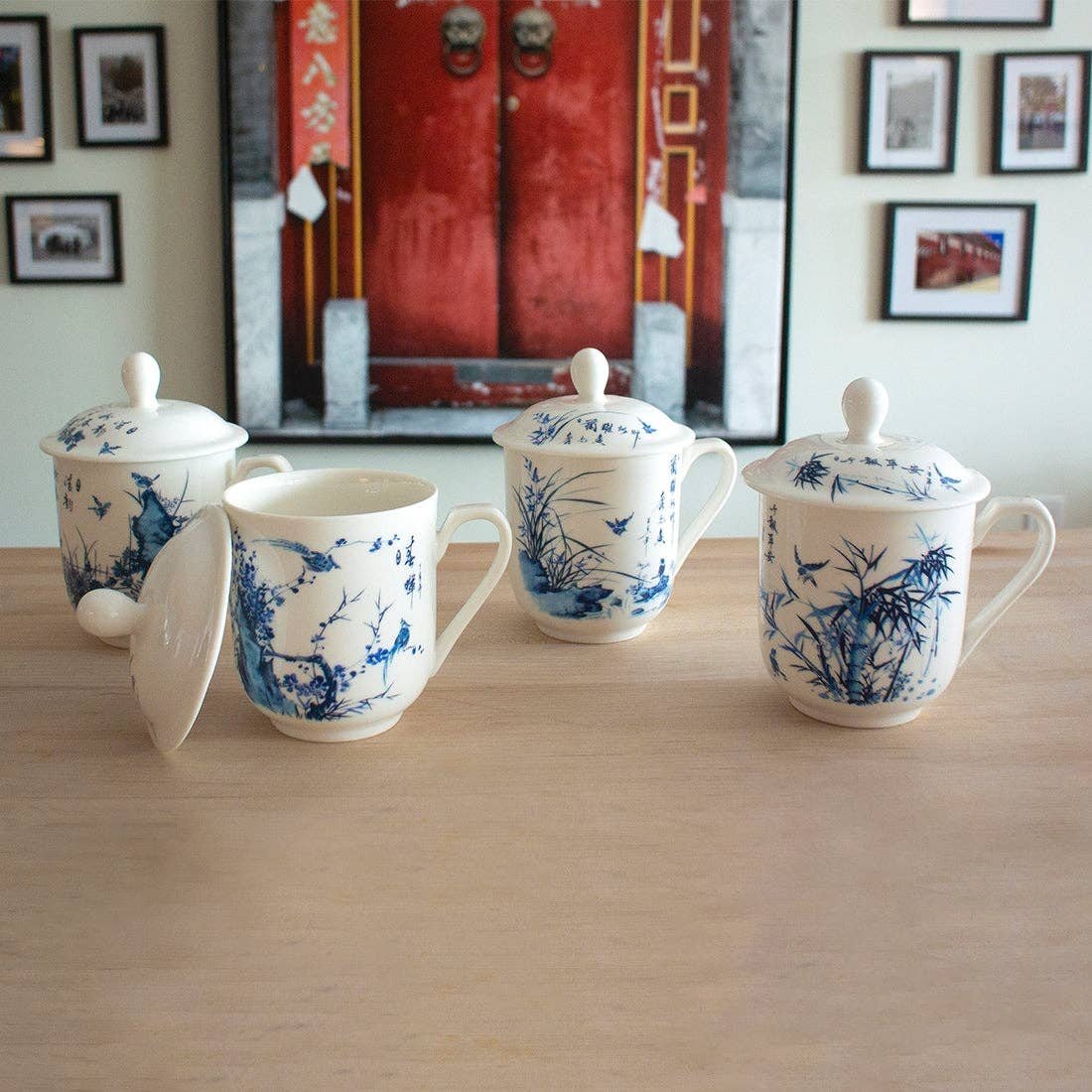 Tea Ware Four Season Bone China Mug Set