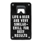 Life and Beer Wall Bottle Opener - cast iron sign