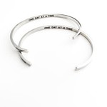 GHG Silver Bangle "One Day at a Time"