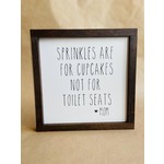Sprinkles are for Cupcakes Text 10x10 framed sign
