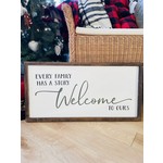 Every Family Has a Story 12x24 Framed Sign