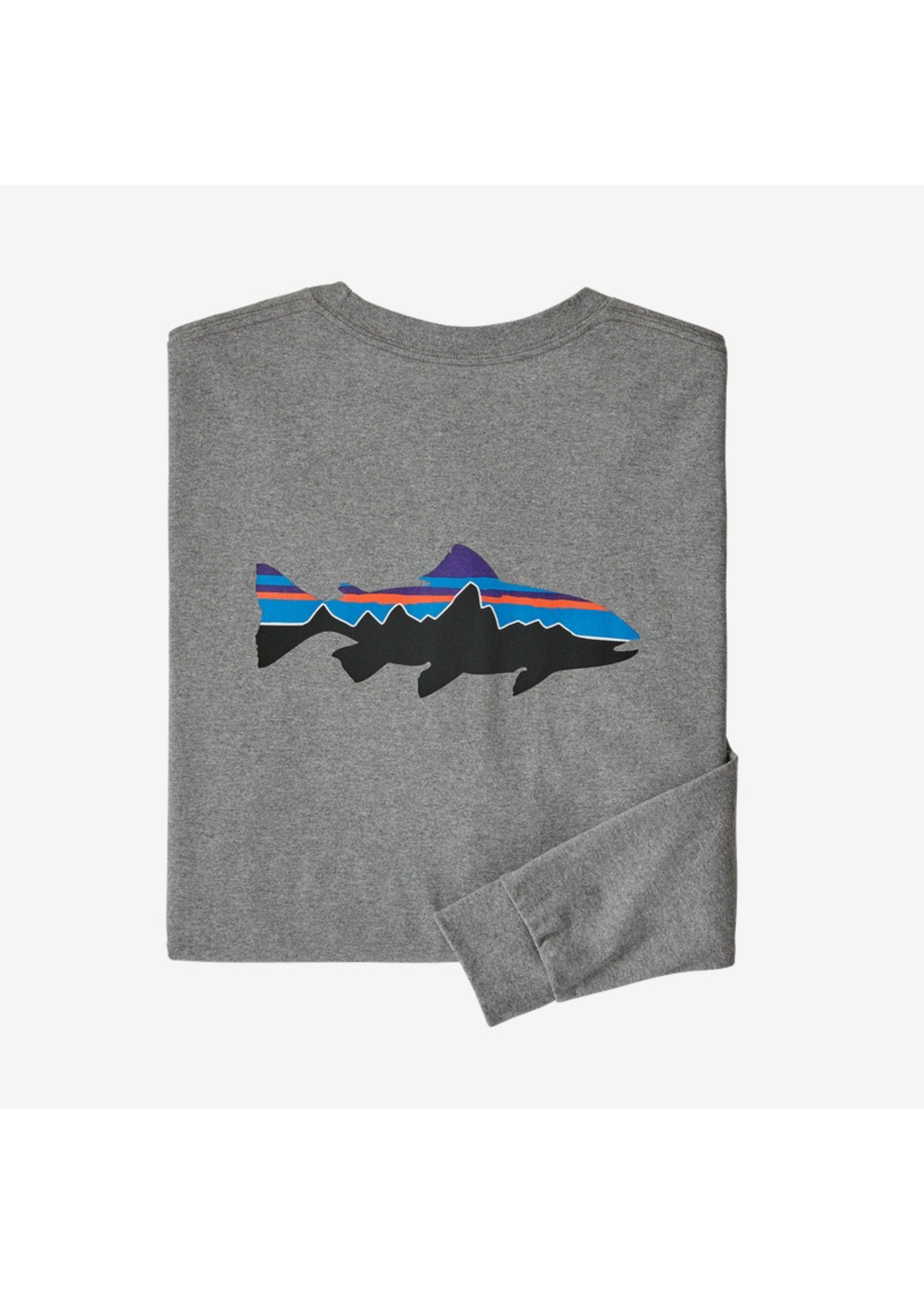 PATAGONIA Chandail à Manches Longues Fitz Roy Trout Responsibili-Tee - Homme