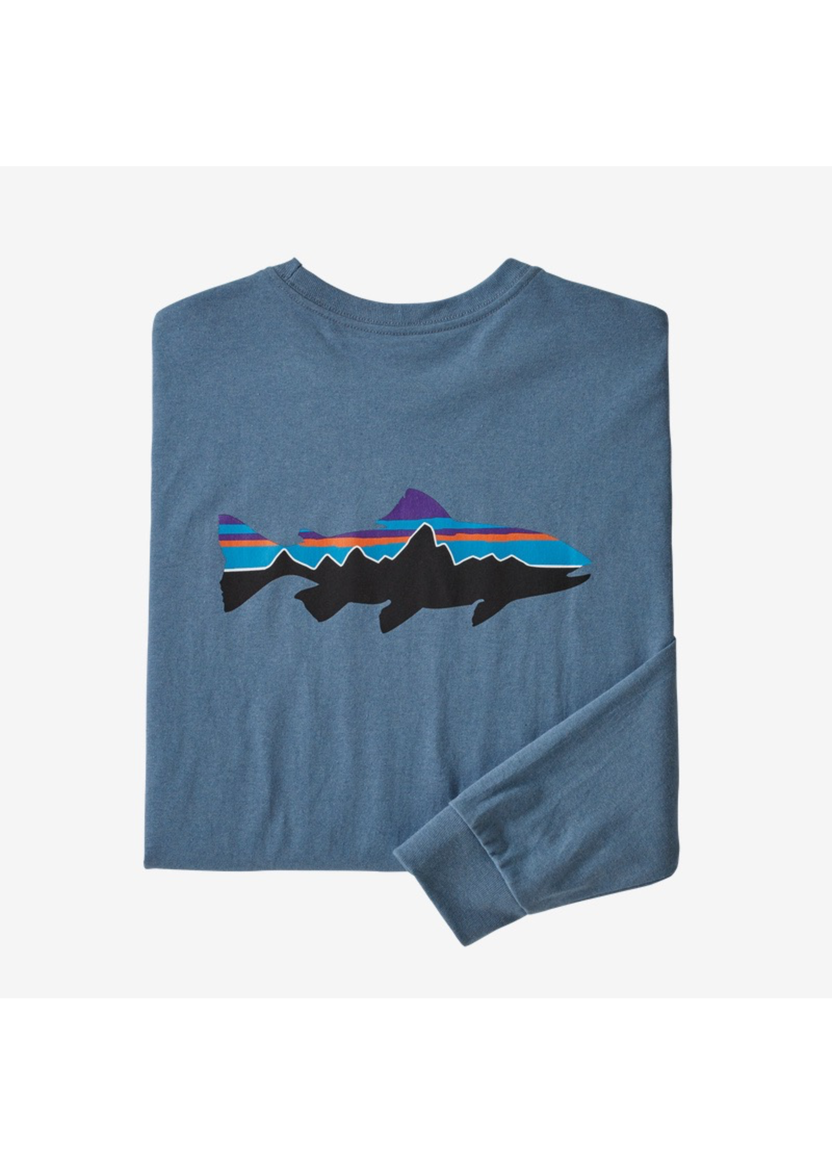 PATAGONIA Chandail à Manches Longues Fitz Roy Trout Responsibili-Tee - Homme
