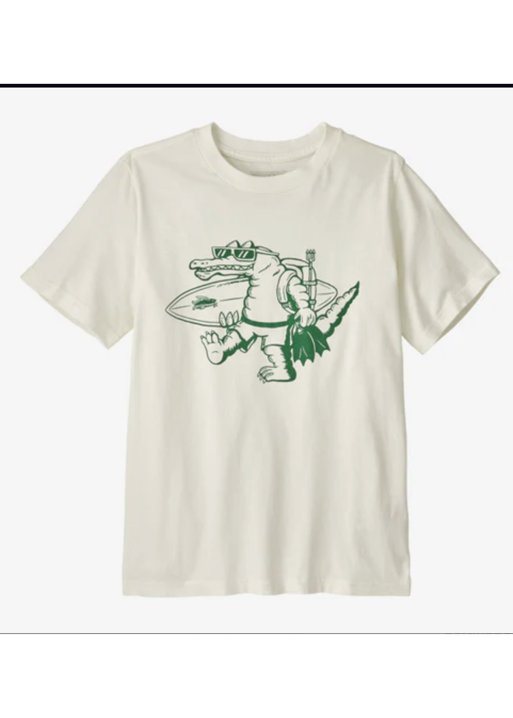 PATAGONIA K's Graphic T-Shirt Water People Gator: Birch White