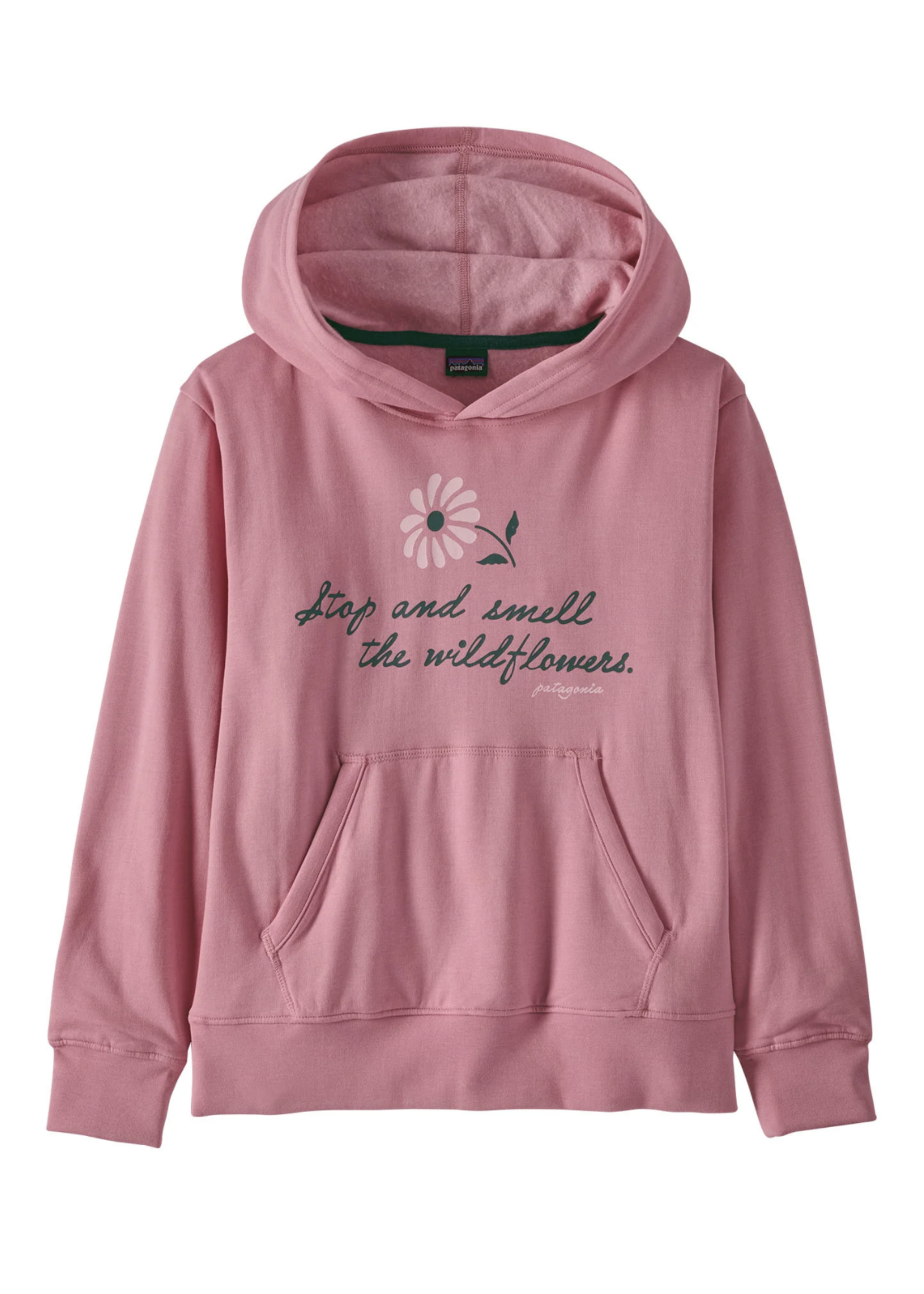 PATAGONIA Kid's Lightweight Graphic Hoody Sweatshirt Stop for Wildflowers: Planet Pink