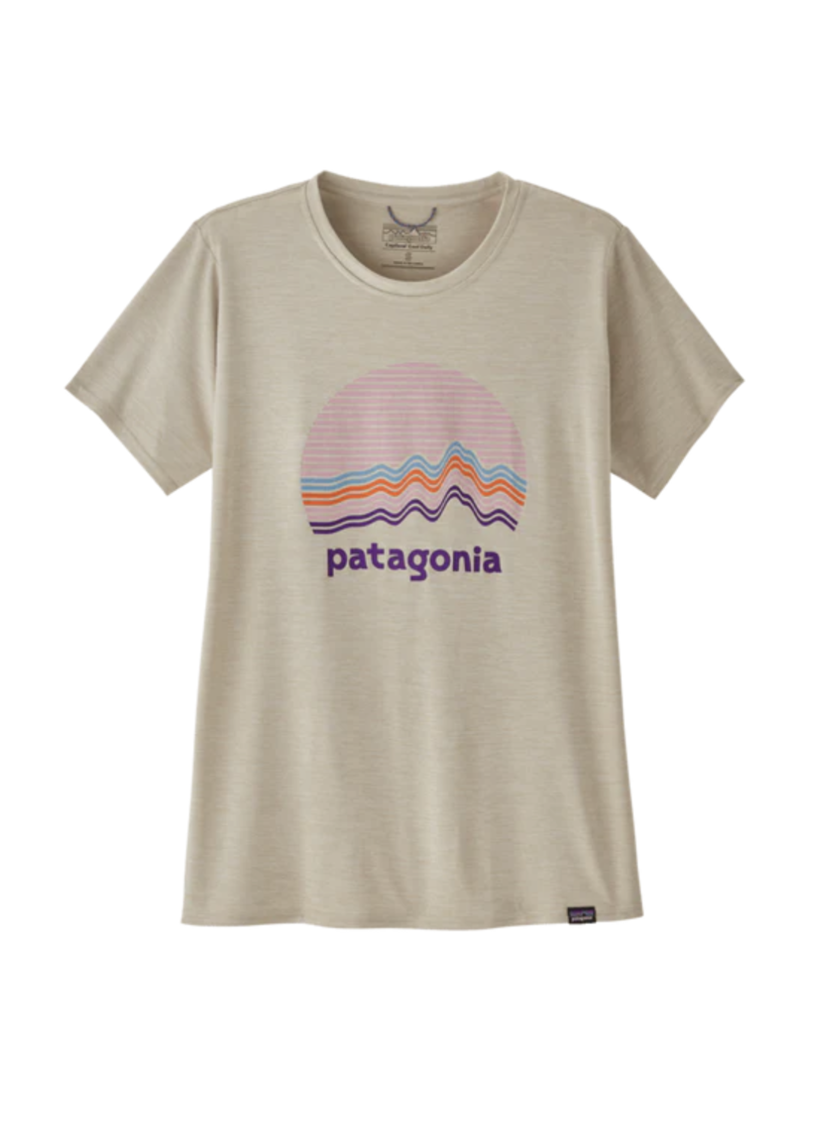 PATAGONIA Women's Cap Cool Daily Graphic Shirt Ridge Rise Moonlight: Pumice X-Dye