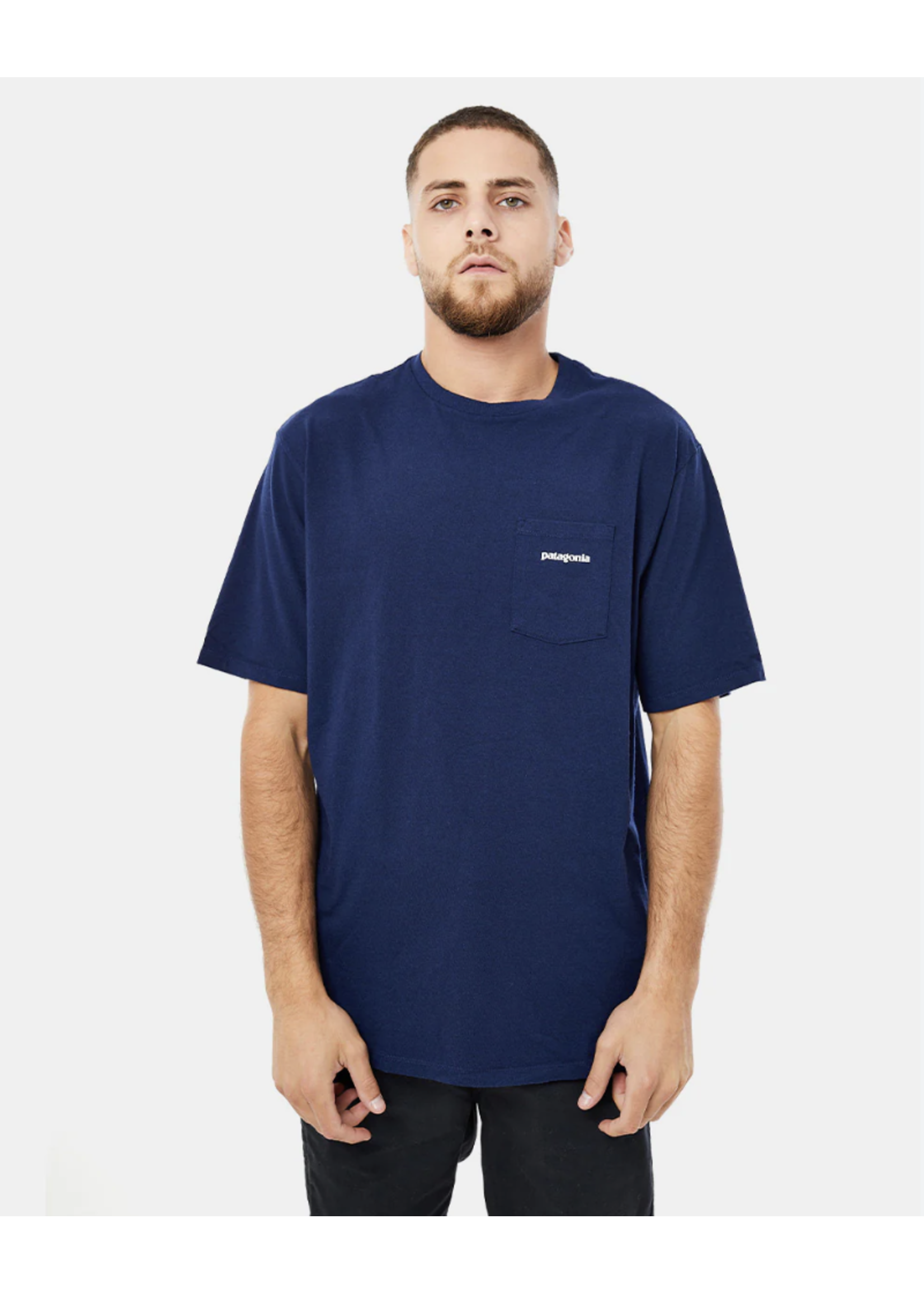 PATAGONIA T-Shirt à poche Boardshort Logo Responsabili-Tee Stone Blue - Homme