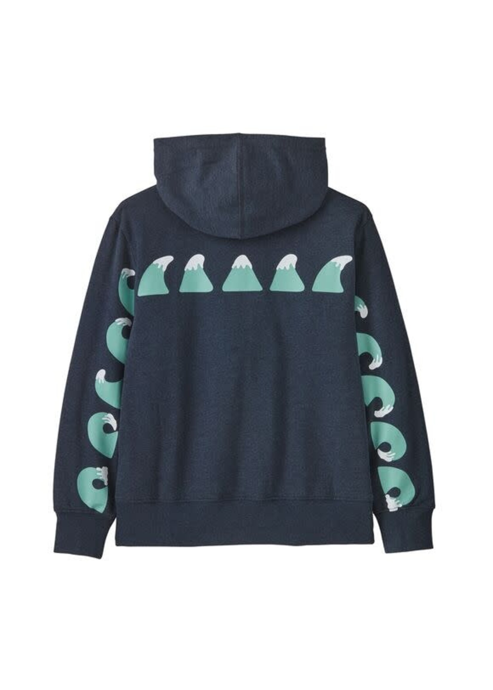 PATAGONIA Kid's Lightweight Graphic Hoody Sweatshirt Chasing Peaks: New Navy